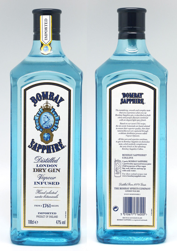 BOMBAY SAPPHIRE GIN 12X100CL